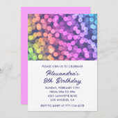 Farbige Party Einladungen 8. farbiger Regenbogen (Vorne/Hinten)