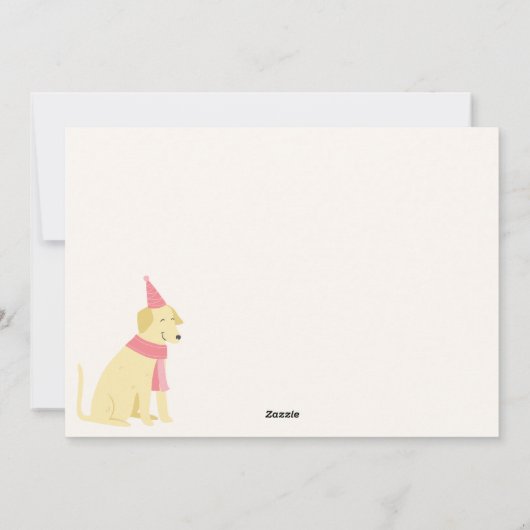 Farbige Party-Hunde Feiertagskarte (Rückseite)