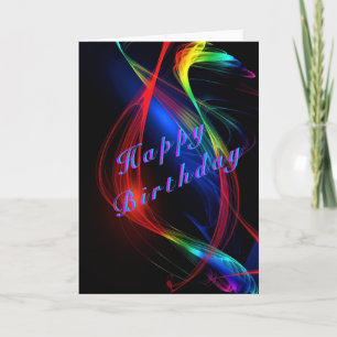Farbige Party-Leuchten Geburtstagskarte Karte