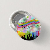 Farbige Party-Musik Button (Vorne & Hinten)