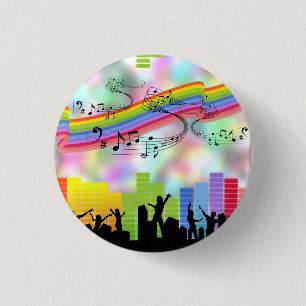 Farbige Party-Musik Button