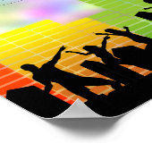 Farbige Party-Musik Poster (Ecke)