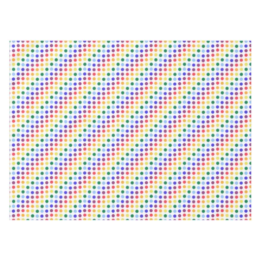 Farbige Party Rainbow Polka Dots Tischdecke (Vorderseite (Horizontal))