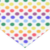 Farbige Party Rainbow Polka Dots Tischdecke (Schrägansicht)
