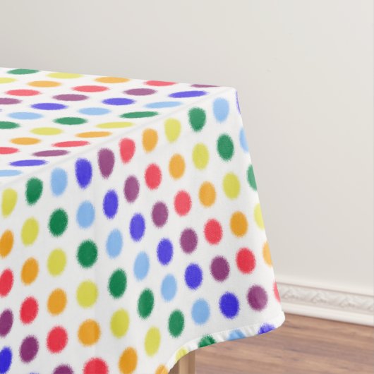 Farbige Party Rainbow Polka Dots Tischdecke (Beispiel)