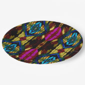 Farbige Party-Teller Pappteller (Schrägansicht)