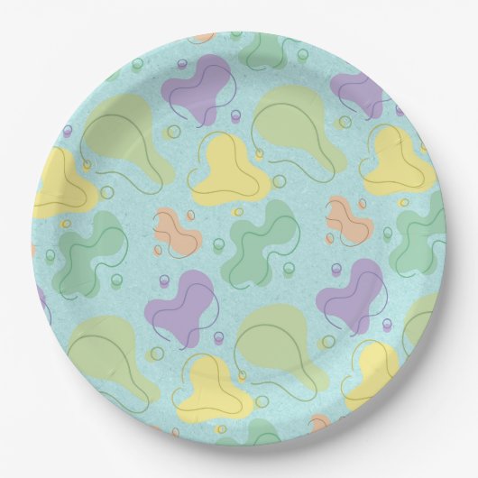 Farbige Party- und Essenpapier-Teller Pappteller (Vorderseite)