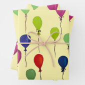 Farbige Partyballons Geschenkpapier Set (Beispiel)