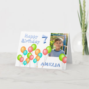 Farbige Partyballons Kindergeburtstagsfoto Karte
