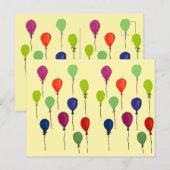 Farbige Partyballons Postkarte (Vorne/Hinten)