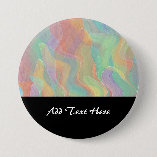Farbige Pasta Abstrakt Watercolor Kunst, Dichtung Button (Vorderseite)