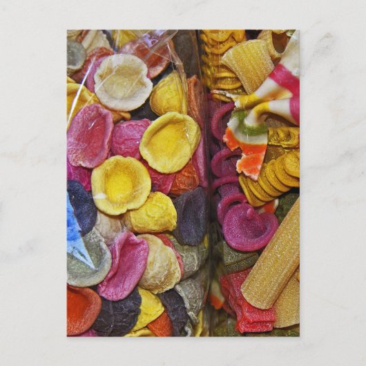 Farbige Pasta-Formen (1) Postkarte (Vorderseite)
