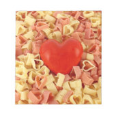 Farbige Pasta in Herzform Notizblock (Vorderseite)