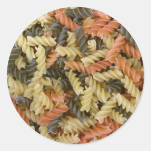 Farbige Pasta Runder Aufkleber