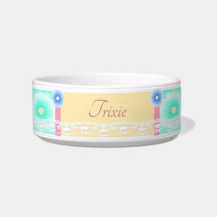 Farbige Pastel Personalisierte Spitzen-Pet-Schale Napf