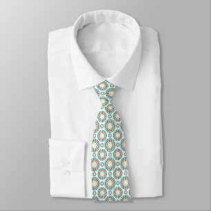 Farbige Pastel Retro Circles Geometrisches Muster Krawatte