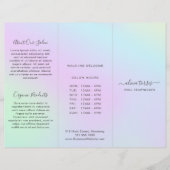 Farbige Pastel Salon Holographic Trifold Broschüre