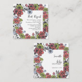 Farbige Pastel Wildblume Babybuchanfrage Begleitkarte (Vorne/Hinten)