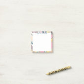 Farbige Pastell Abstrakt Paint Wirbel Personalisie Post-it Klebezettel (Auf Schreibtisch)