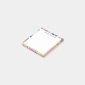 Farbige Pastell Abstrakt Paint Wirbel Personalisie Post-it Klebezettel (angewinkelt)