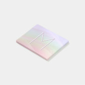 Farbige Pastell-Aquarell-Typografie Post-it Klebezettel (angewinkelt)