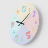 Farbige Pastell-Baupapier Große Wanduhr (Winkel)
