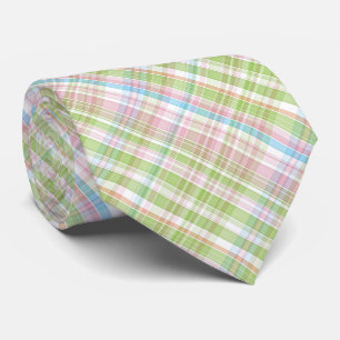 Farbige Pastell-Diagonale Tartan Karomuster Krawatte