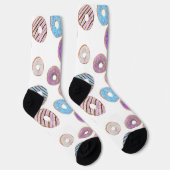 Farbige Pastell-Donut-Abbildung Socken (Rechts)