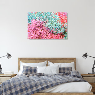 Farbige Pastell-Gypsophila-Baby-Breath-Blumen Pat Leinwanddruck