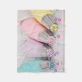 Farbige Pastell-Kuchen-Dekorationstools Fotografie Fleecedecke (Vorderseite)