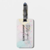 Farbige Pastell-Kuchen-Dekorationstools Fotografie Gepäckanhänger (Rückseite vertikal)