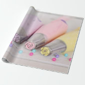 Farbige Pastell-Kuchen-Dekorationstools Fotografie Geschenkpapier (Ungerollt)