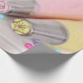 Farbige Pastell-Kuchen-Dekorationstools Fotografie Geschenkpapier (Ecke)