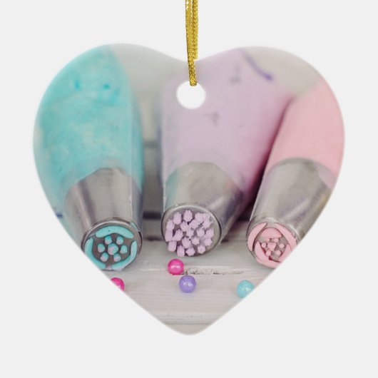 Farbige Pastell-Kuchen-Dekorationstools Fotografie Keramik Ornament (Vorne)