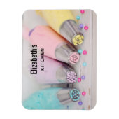 Farbige Pastell-Kuchen-Dekorationstools Fotografie Magnet (Vertikal)