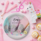 Farbige Pastell-Kuchen-Dekorationstools Fotografie Pappteller (Party)