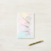 Farbige Pastell-Kuchen-Dekorationstools Fotografie Post-it Klebezettel (Auf Schreibtisch)