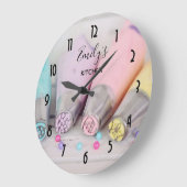 Farbige Pastell-Kuchen-Dekorationstools Küche Große Wanduhr (Winkel)
