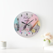 Farbige Pastell-Kuchen-Dekorationstools Küche Große Wanduhr (Zuhause)