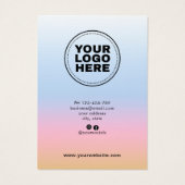 Farbige Pastell Ombre Moderne Earring Display Card (Rückseite)