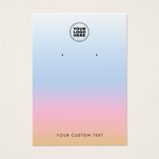 Farbige Pastell Ombre Moderne Earring Display Card (Vorderseite)