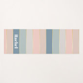 Farbige Pastell Personalisierte Farbstreifen Yogamatte (Vorderseite (Horizontal))