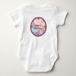 Farbige Pastell-Seide mit fantasievoller Umrandung Baby Strampler