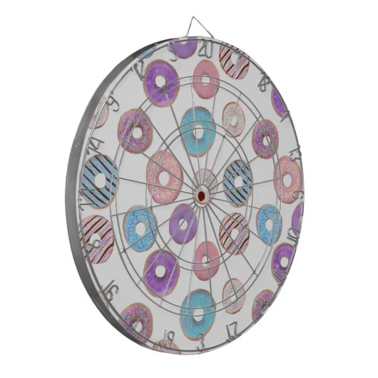 Farbige Pastellblende, pinkfarbene und blaue Abbil Dartscheibe (Vorderseite Links)