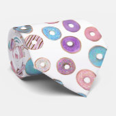 Farbige Pastellblende, pinkfarbene und blaue Abbil Krawatte (Gerollt)