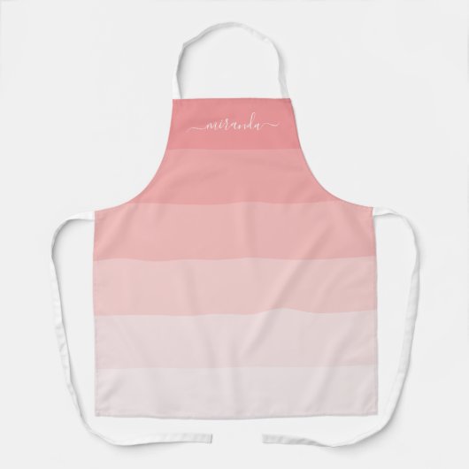 Farbige Pastellfarben Streifen mit Individuelle Na Schürze (Vorderseite)