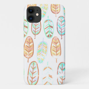 Farbige Pastellfarben Türkisfarben Blätter iPhone Case-Mate iPhone Hülle