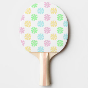 Farbige pastellfarbene Blume Tischtennis Schläger