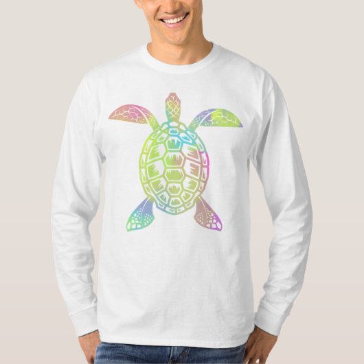 Farbige pastellfarbene Regenbogenschildkröte T-Shirt (Vorderseite)