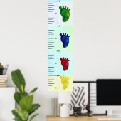 Farbige, pastellfarbene Wachstumsdiagramme für Füß Poster (Heimbüro)